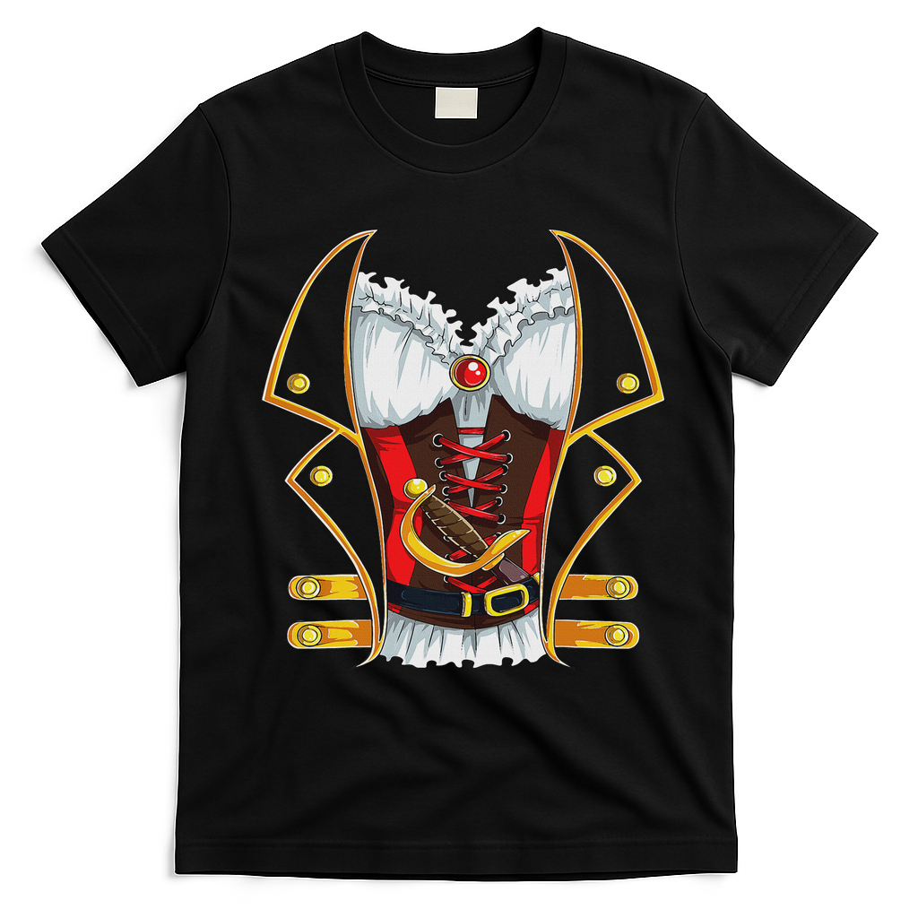 Jolly Roger Pirate Clothing Women Halloween T-Shirt - Black