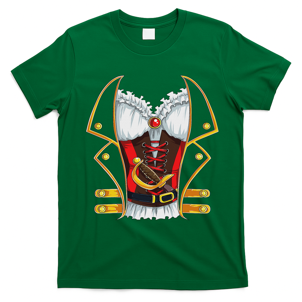 Jolly Roger Pirate Clothing Women Halloween T-Shirt - Irish Green