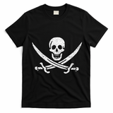JOLLY ROGER PIRATE FLAG CALICO JACK HALLOWEEN COSTUME T-Shirt - Black