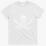 JOLLY ROGER PIRATE FLAG CALICO JACK HALLOWEEN COSTUME T-Shirt - White