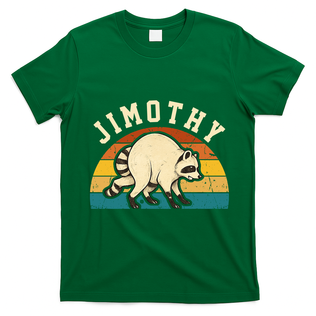 Jimothy Raccoon Seattle Feral Funny Trash Wildlife T-Shirt - Irish Green