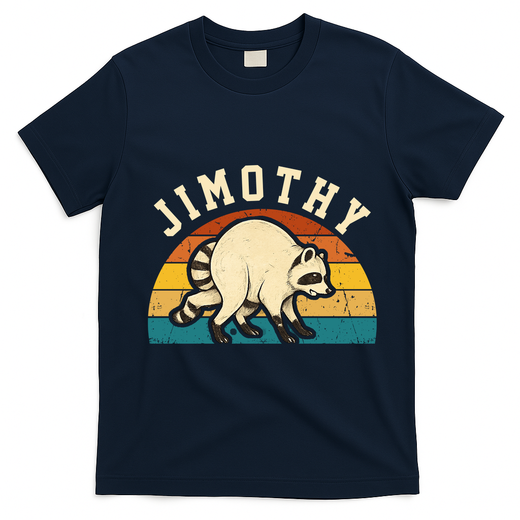 Jimothy Raccoon Seattle Feral Funny Trash Wildlife T-Shirt - Navy Blue