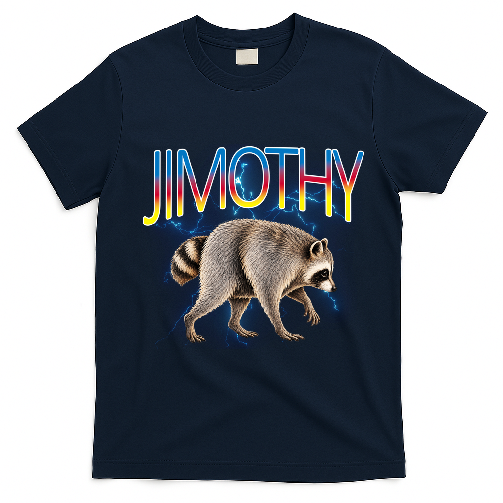 Jimothy Raccoon Viral Seattle Feral Legend Meme Cute Funny T-Shirt - Navy Blue
