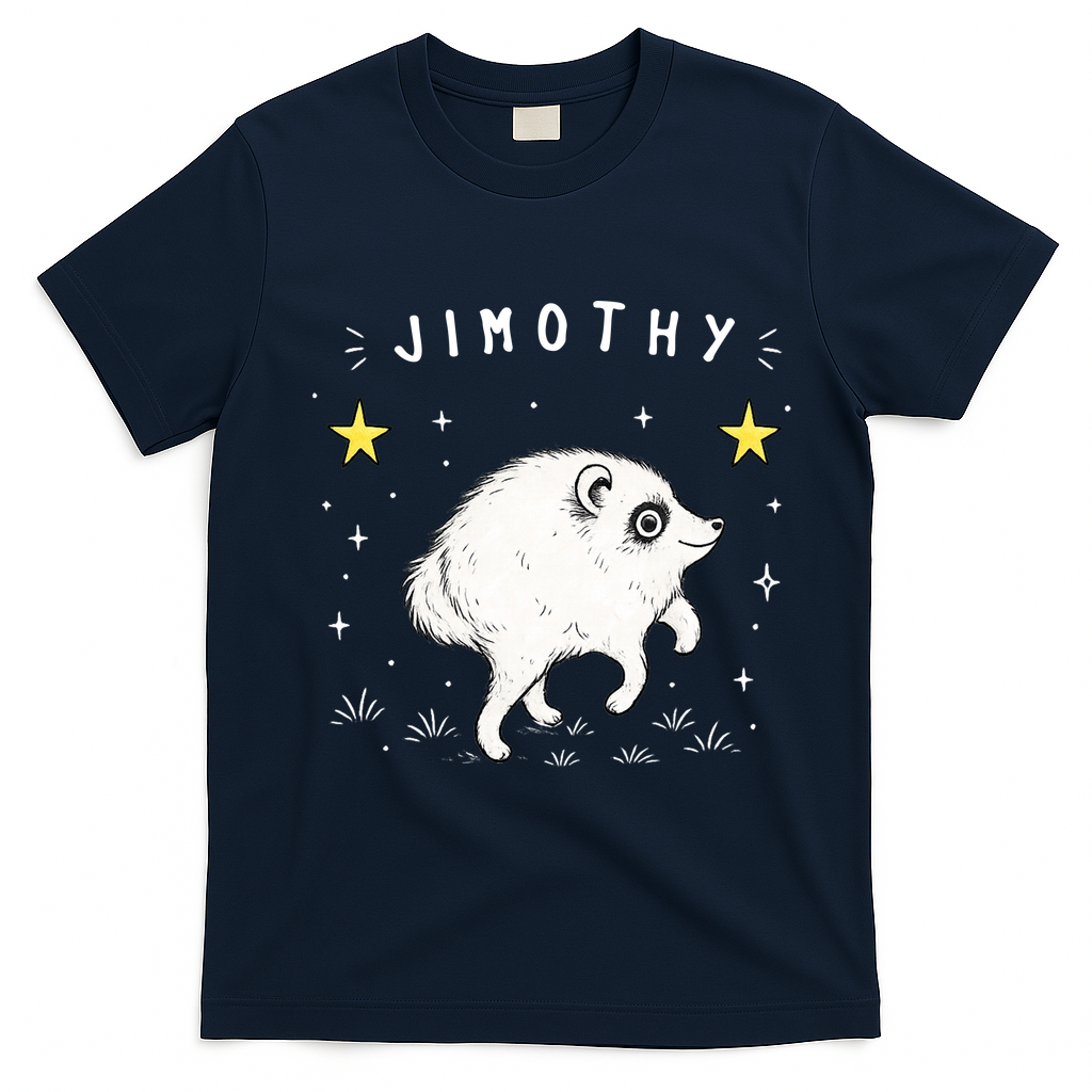 Jimothy Raccoon Viral Trend T-Shirt - Navy Blue