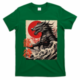 Japan Samurai Warrior Dragon Great Wave Ukiyo-e Art Kanji T-Shirt