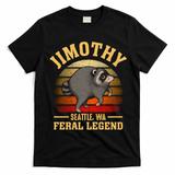 Jimothy The Feral Legend Raccoon Seattle T-Shirt - Black