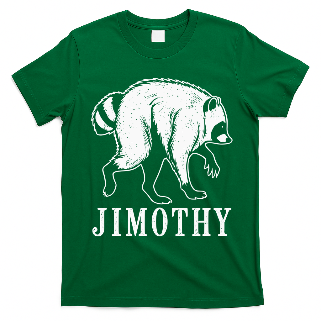 Jimothy Viral Raccoon Meme T-Shirt - Irish Green