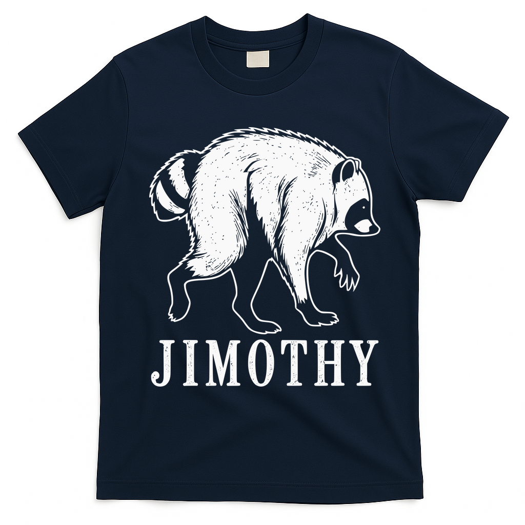 Jimothy Viral Raccoon Meme T-Shirt - Navy Blue
