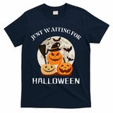 Just Waiting For Halloween Pumpkins T-Shirt - Navy