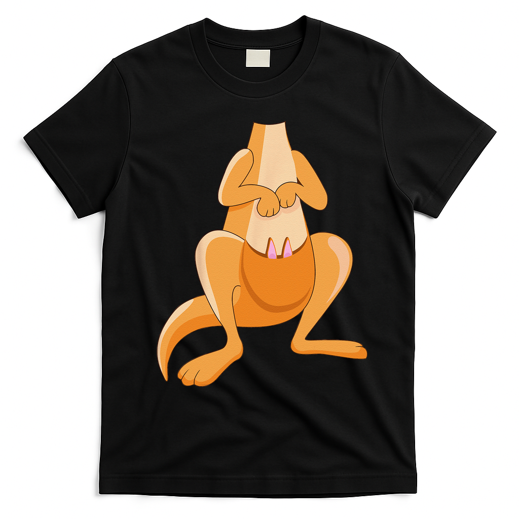 Kangaroo Costume For Halloween Kangaroo Animal T-Shirt - Black
