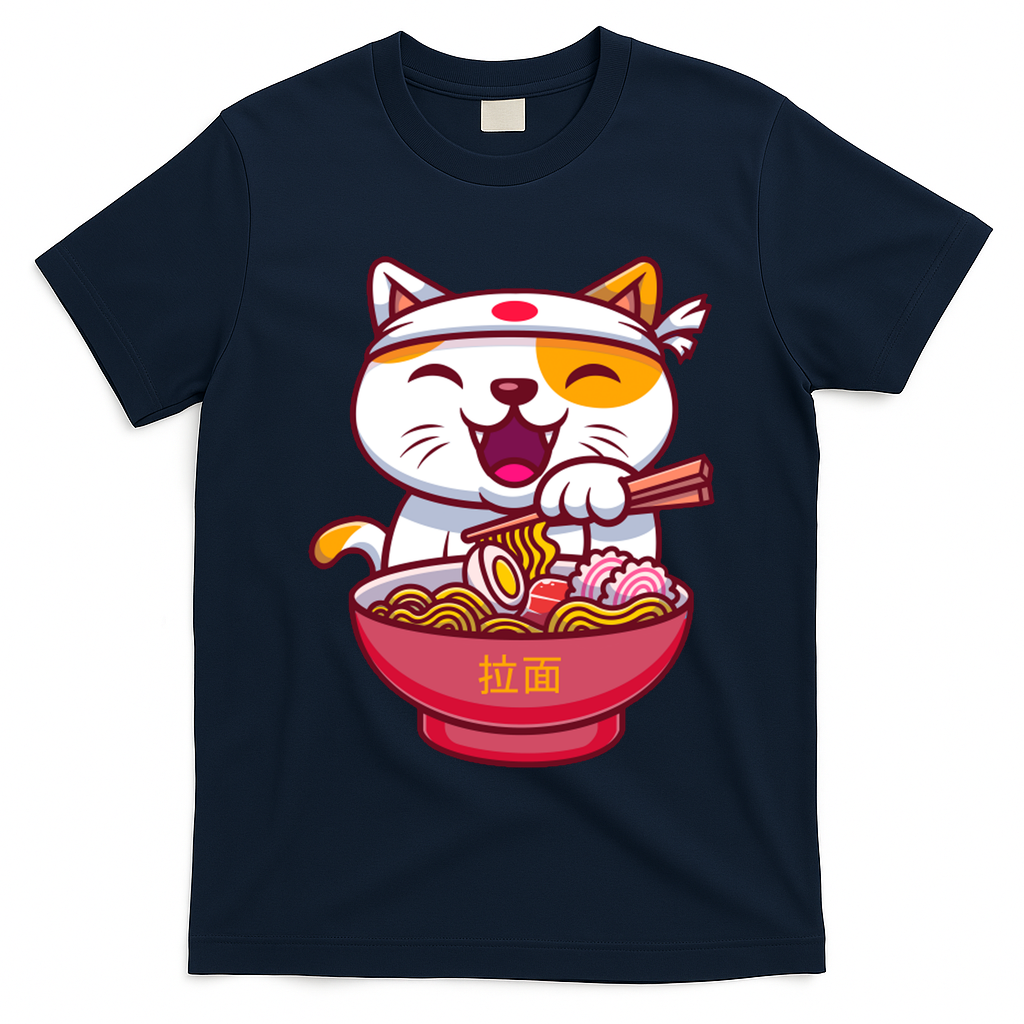Kawaki Cat Ramen Anime Cartoon T-Shirt