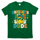 Kindergarten Dude Smiley Face Peace Sign Back To School T-Shirt - Irish Green