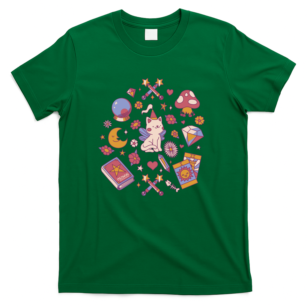 Kawaii Fairycat by Tobe Fonseca - Green