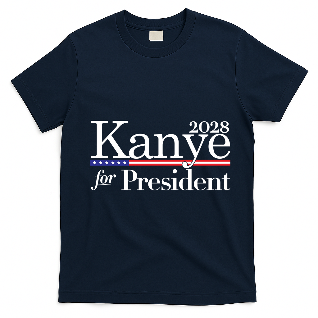 Kanye For President 2028 T-Shirt - Navy Blue