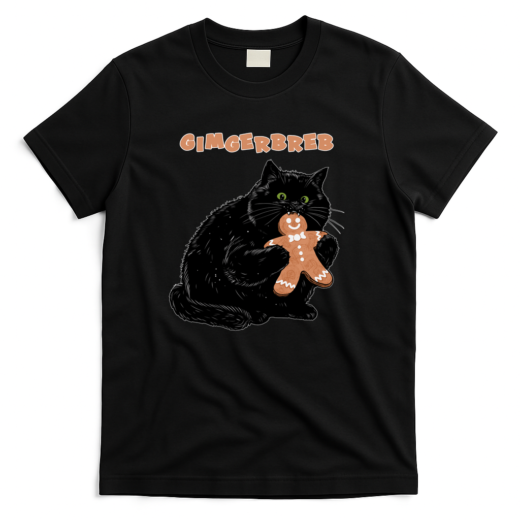Kitty Got The Gimgerbreb Cookie! - Black