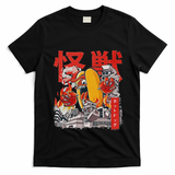 Kaiju Hot Dog Japanese Anime Monster Hotdog T-Shirt - Black