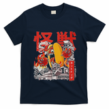 Kaiju Hot Dog Japanese Anime Monster Hotdog T-Shirt - Navy Blue