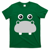 Kawaii Hippo Face Easy Halloween Costume T-Shirt - Irish Green