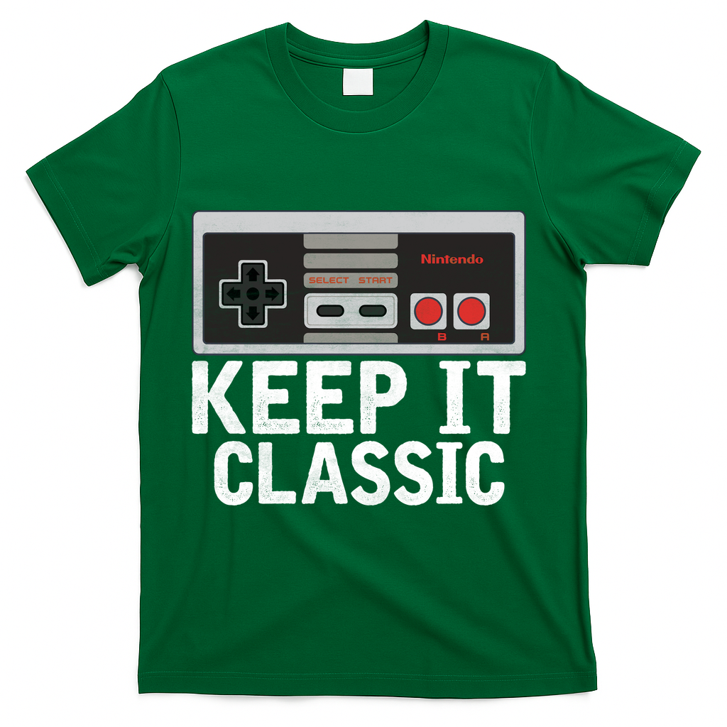 Keep It Classic Old School Retro Vintage 1970s 80s 90s T-Shirt - Green