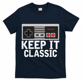 Keep It Classic Old School Retro Vintage 1970s 80s 90s T-Shirt - Navy