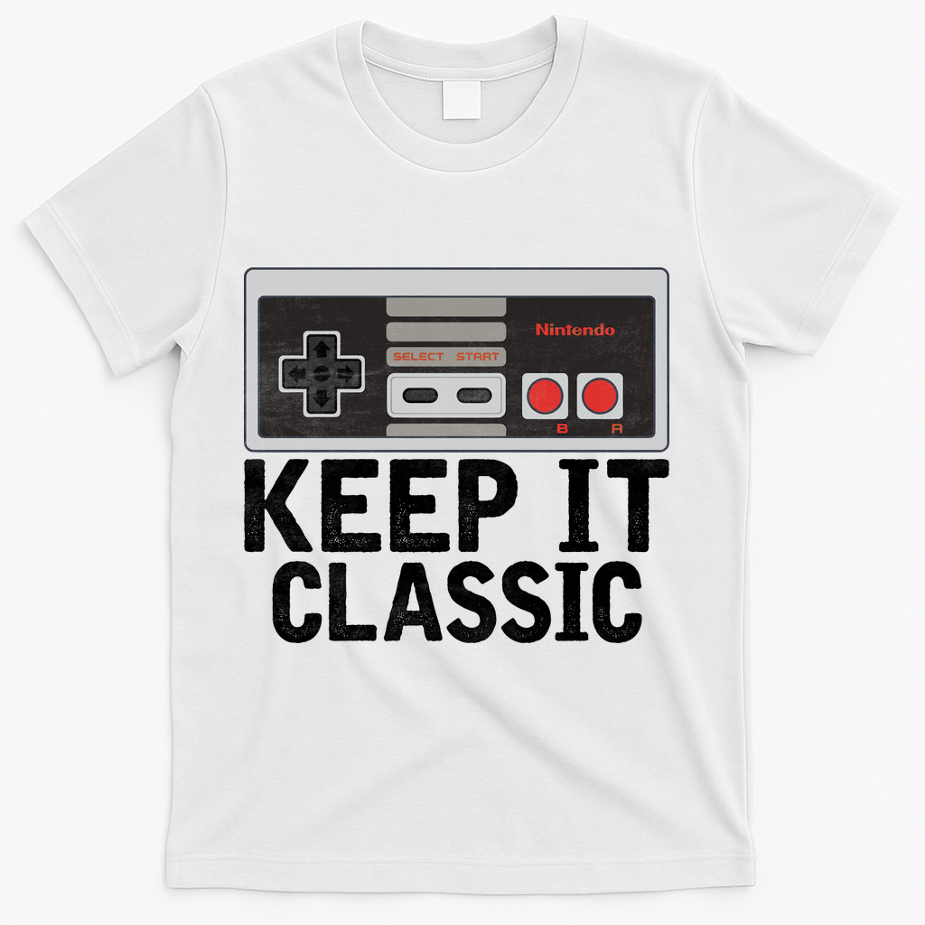 Keep It Classic Old School Retro Vintage 1970s 80s 90s T-Shirt - White