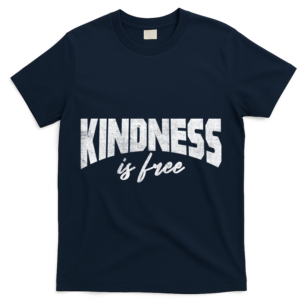Kindness Is Free T-Shirt - Navy