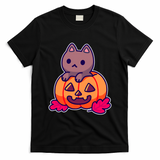 Kitten In pumpkin Cute Halloween T-Shirt