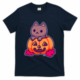 Kitten In pumpkin Cute Halloween T-Shirt