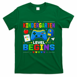 Kindergarten Level Begins Gaming Gamer Cute Back To School T-Shirt - Irish Green