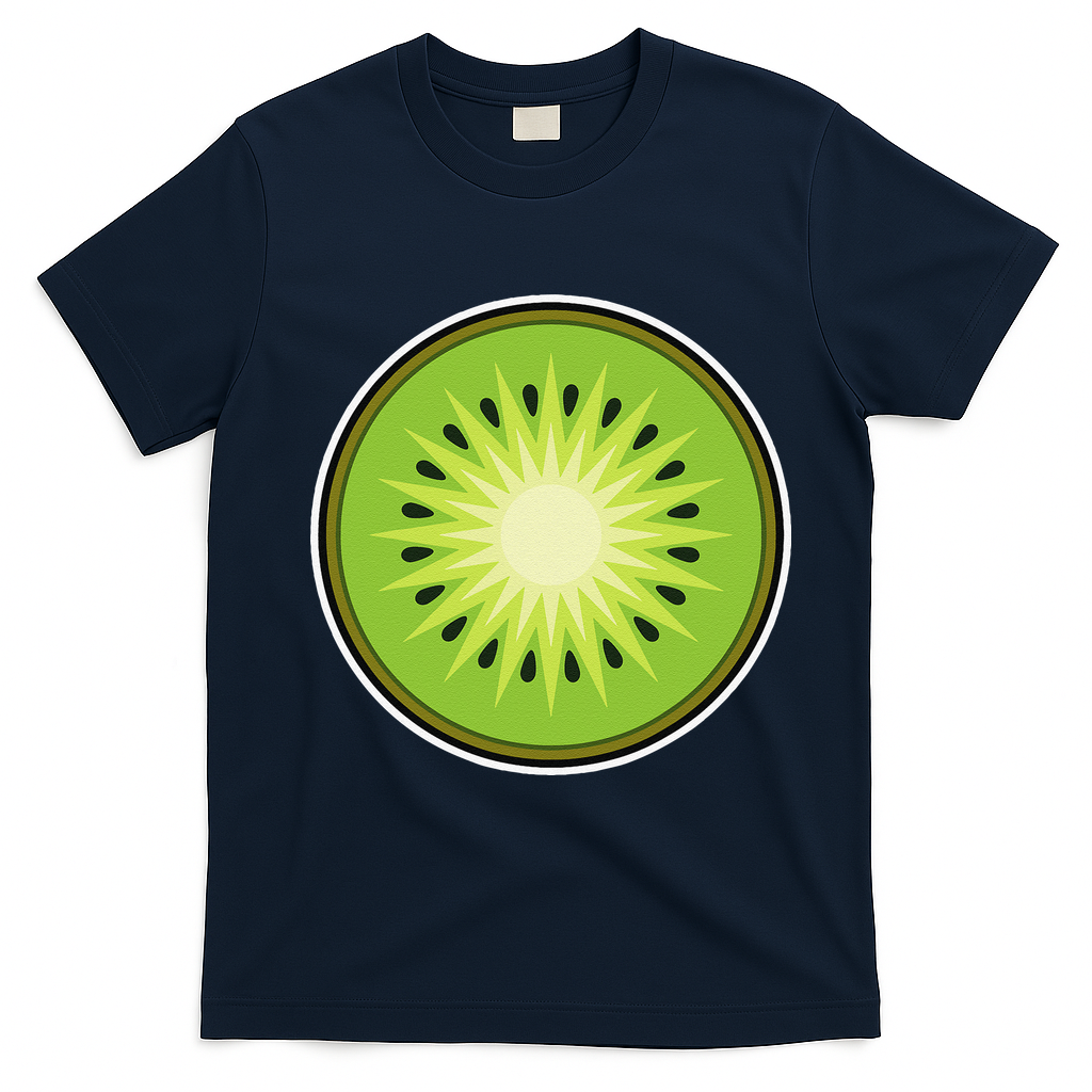 Kiwi Lazy DIY Halloween Costume Funny Tropical Sliced Fruit T-Shirt - Navy Blue