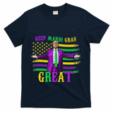Keep Mardi Gras Great Trump Mardi Gras T-Shirt - Navy