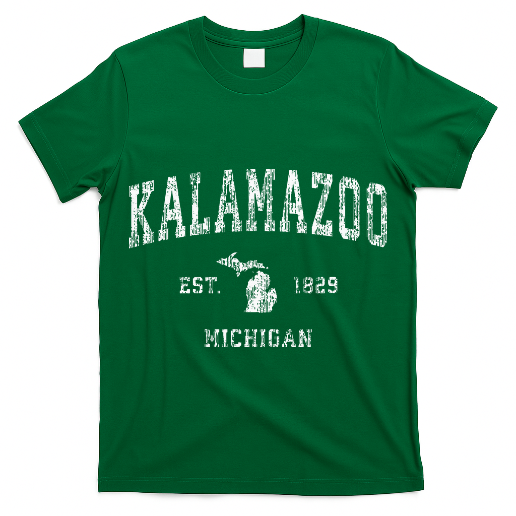Kalamazoo Michigan Mi Vintage Athletic Sports Design T-Shirt
