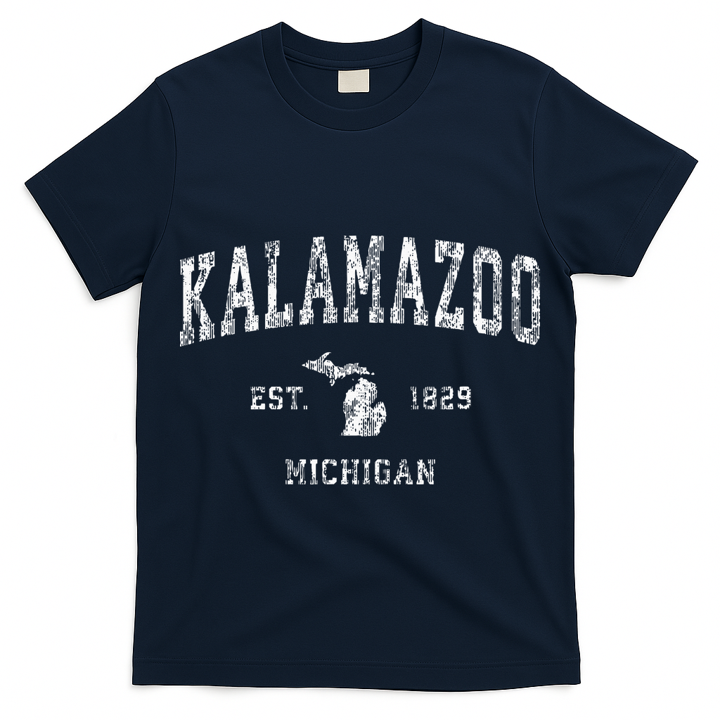 Kalamazoo Michigan Mi Vintage Athletic Sports Design T-Shirt