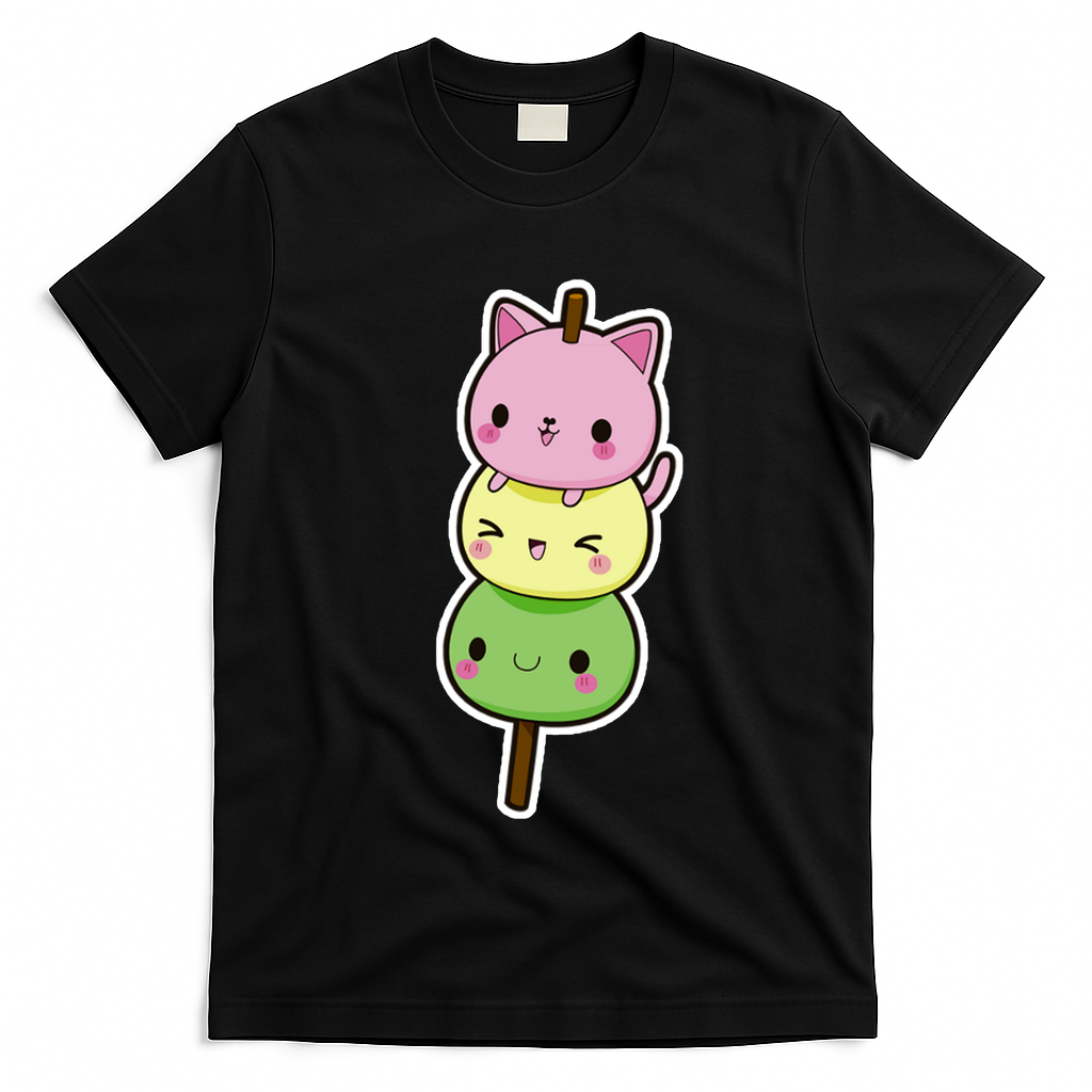 Cute Kitty Dango Ice Cream Cone T-Shirt