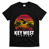 Key West Florida Vintage Retro Sunset Beach Gift T-Shirt - Black