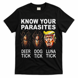 Know Your Parasites Anti Trump Funny Luna Tick Democrat T-Shirt - Black