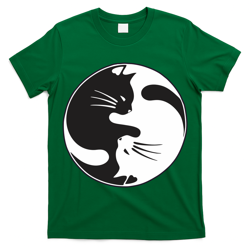 Kawaki Ying Yang Cat T-Shirt