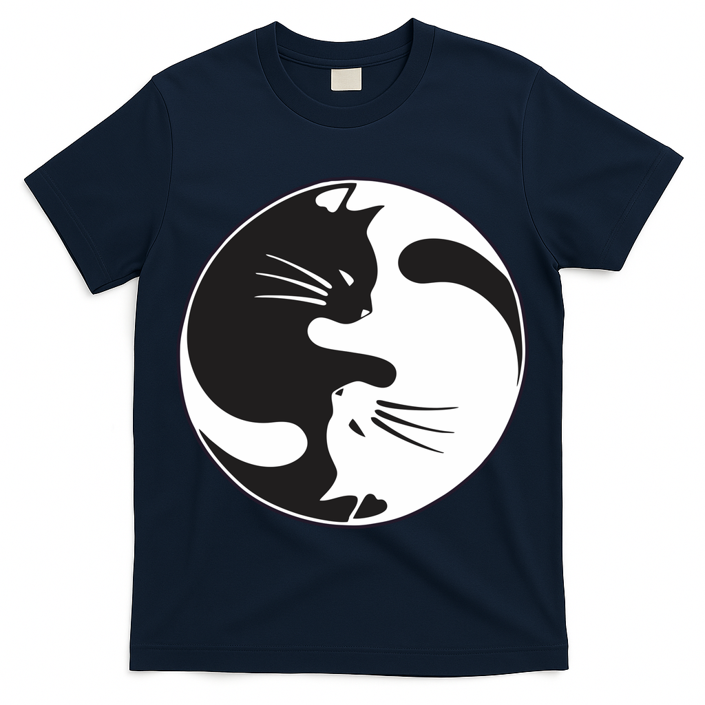 Kawaki Ying Yang Cat T-Shirt