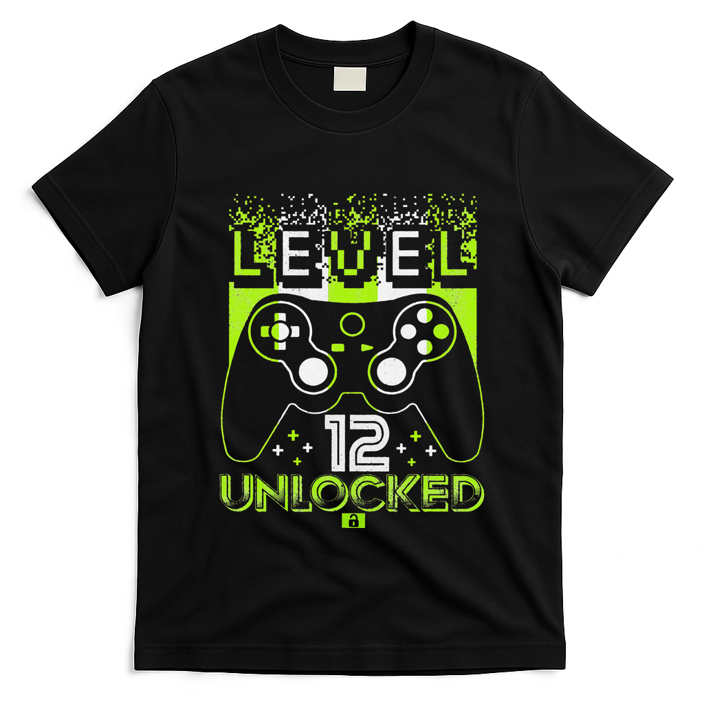 Level 12 Birthday Gaming 12 Year Old Video Games Gifts T-Shirt