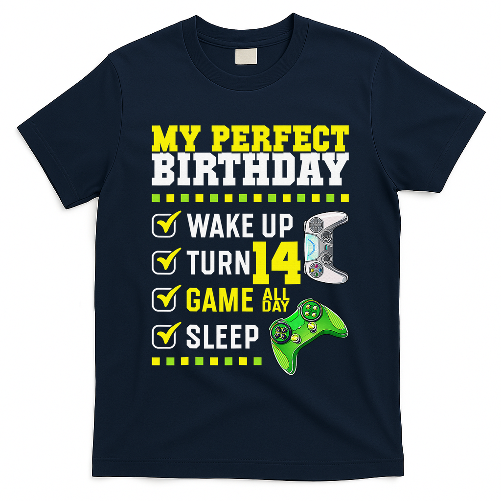 Level 14 Unlocked Boys 14th Birthday 14 Year Old Gamer T-Shirt