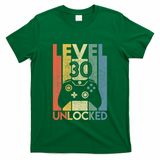 Level 30 Unlocked Funny Video Gamer 30th Birthday T-Shirt