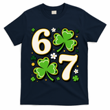 Lucky 67 Shamrock Six Seven 6-7 Meme T-Shirt