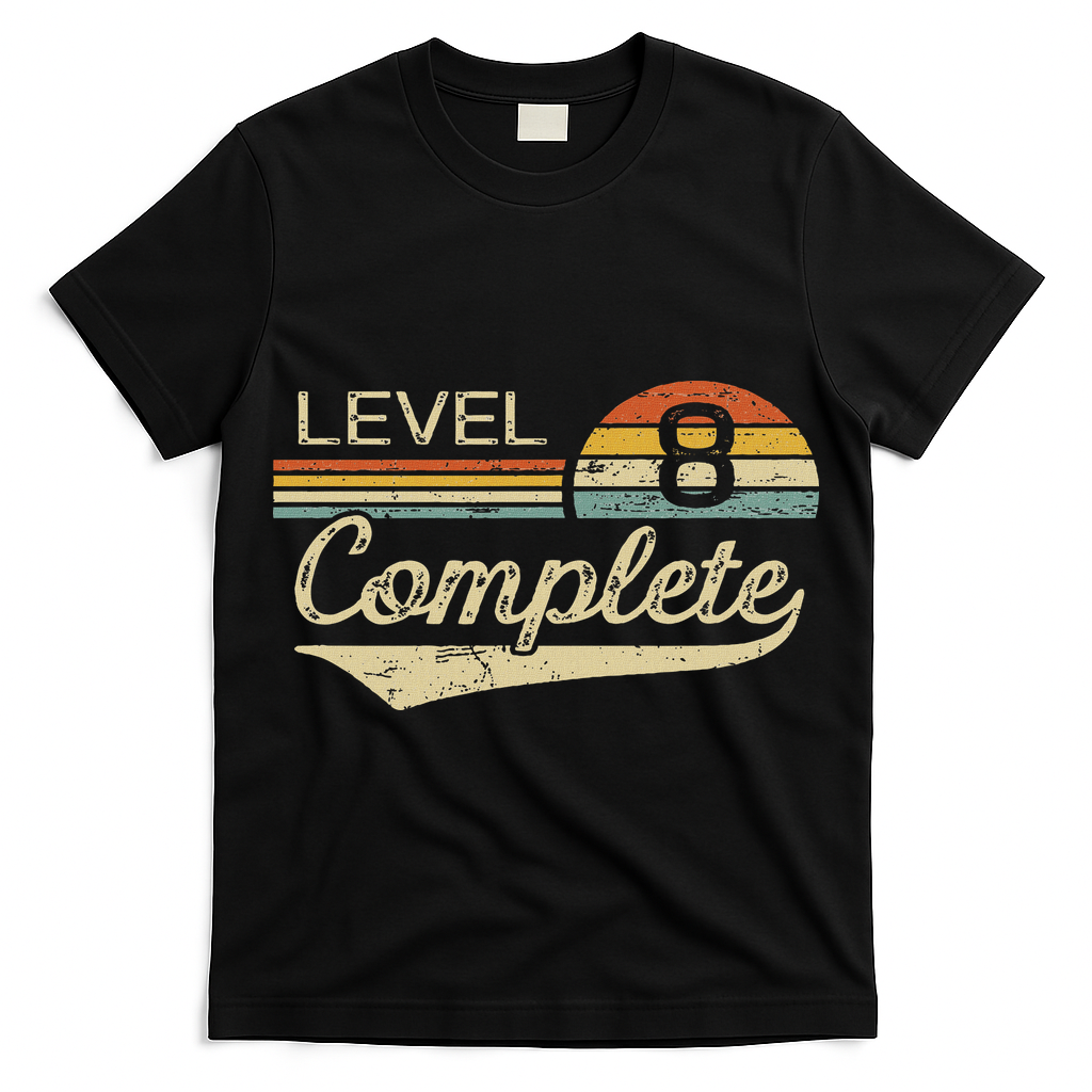 Level 8 Complete Vintage 8th Wedding Anniversary T-Shirt