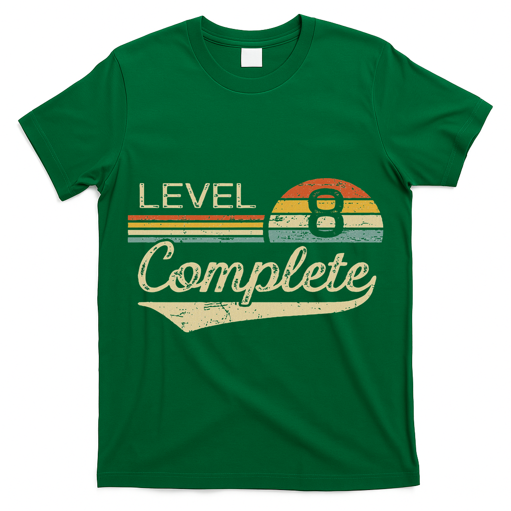 Level 8 Complete Vintage 8th Wedding Anniversary T-Shirt