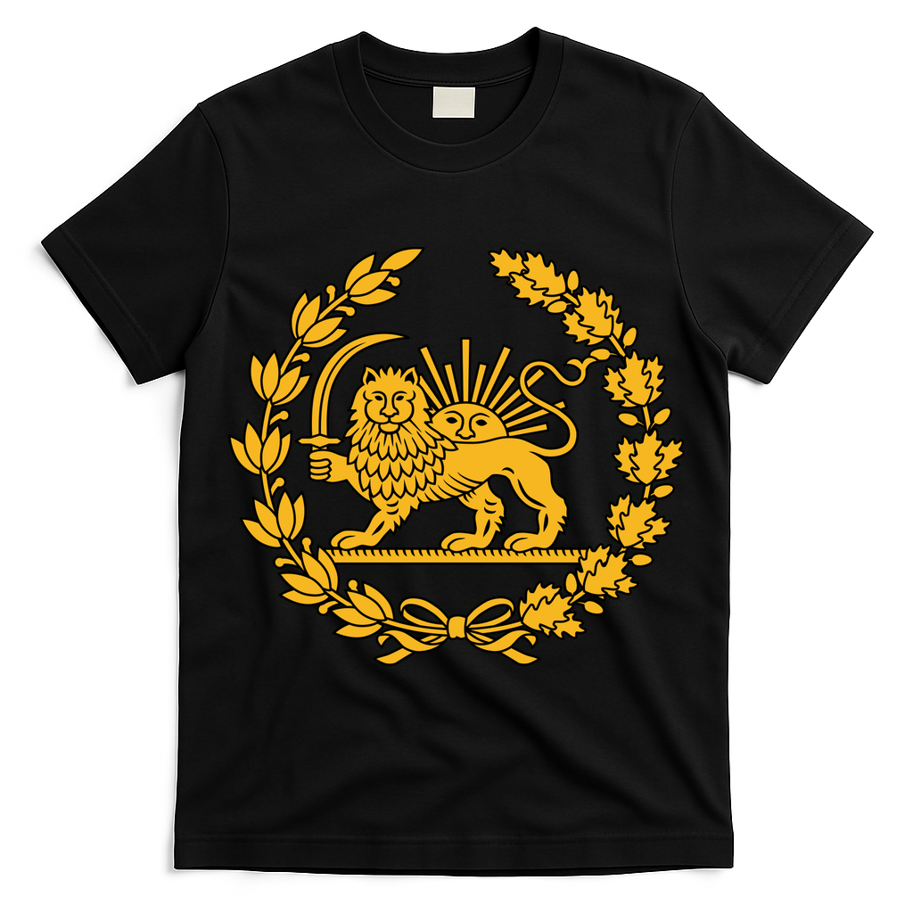 Lion And Sun Emblem Of Persia Iran Shir-o-Khoshid T-Shirt