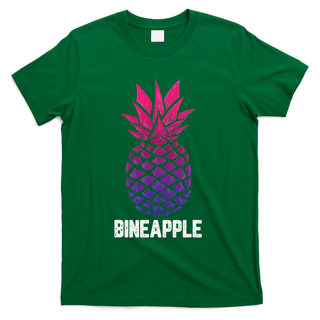 LGBTQ BiSexual Pineapple Tropical Summer Cool Pride Gifts T-Shirt - Green