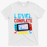 Level Complete 2nd Grade Video Game Last Day Of School T-Shirt - White