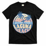Laguna California Beach Surf Summer Vacation Vintage T-Shirt - Black