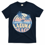 Laguna California Beach Surf Summer Vacation Vintage T-Shirt - Navy