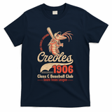 Lake Charles Creoles Louisiana Vintage Defunct Baseball Team T-Shirt - Navy